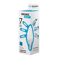 Лампа светодиодная Космос Smart С37 Свеча Е14 220В 7Вт 4500К 3 режима 37х99мм фото Лампа светодиодная Космос Smart С37 Свеча Е14 220В 7Вт 4500К 3 режима 37х99мм картинка